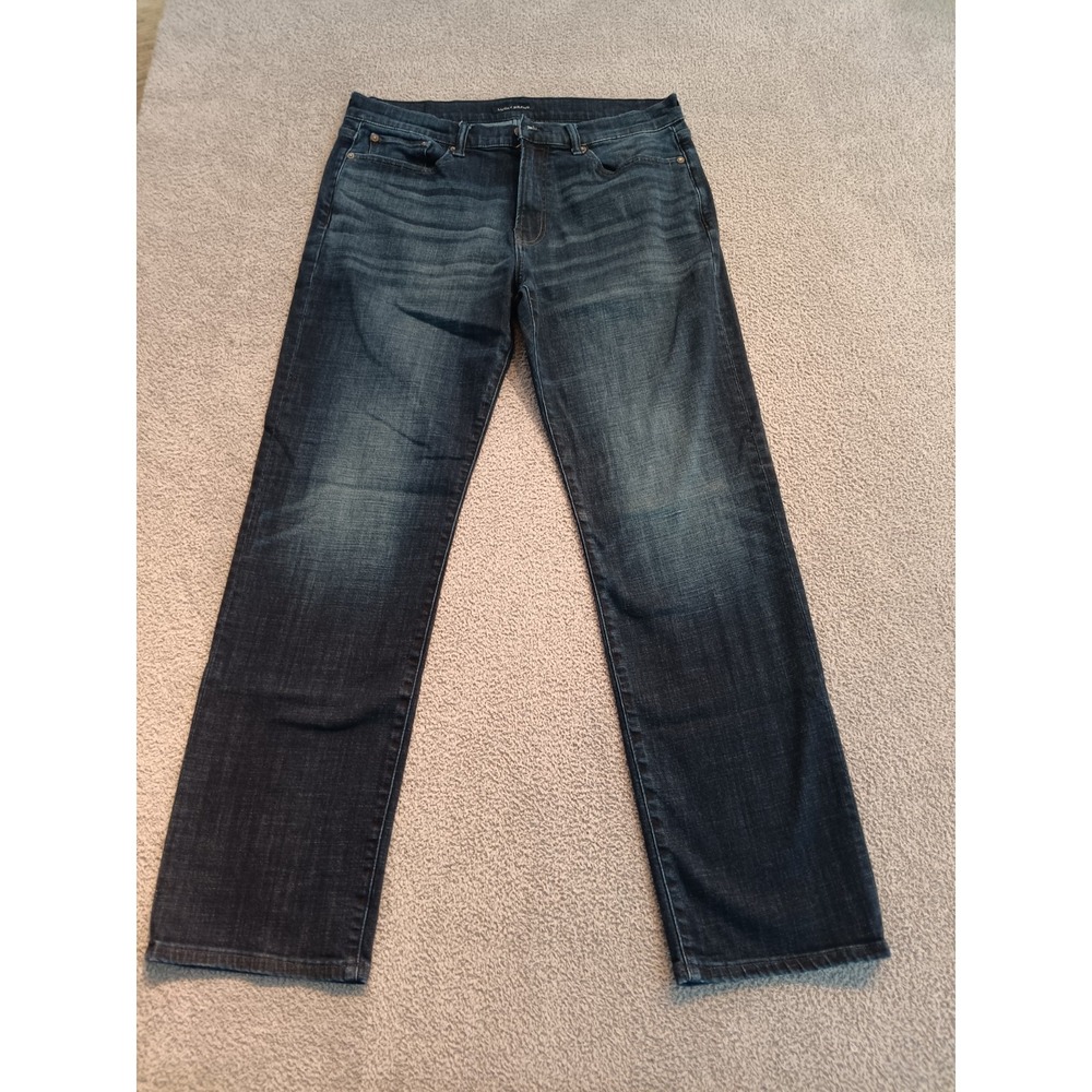Lucky Brand Men's Jeans 34x32 Dark Wash Straight Leg Denim Classic‎ Casual